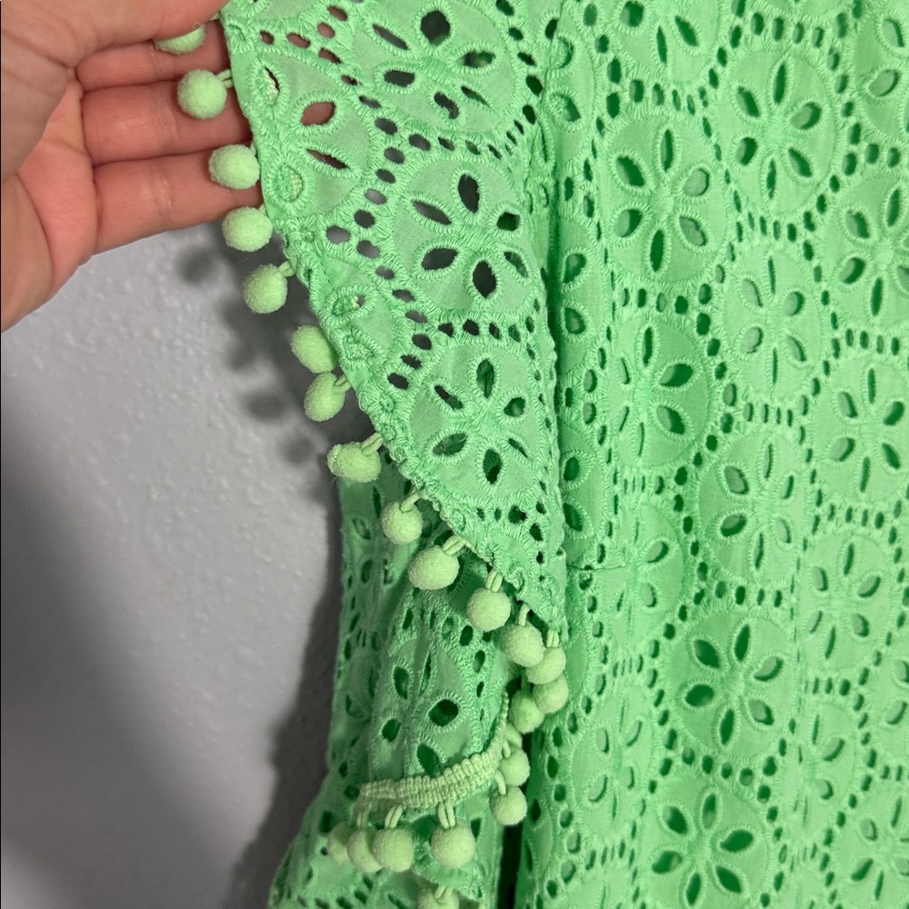 Lilly Pulitzer Green Eyelet Dress, Size XL, NWT - Picture 4 of 6